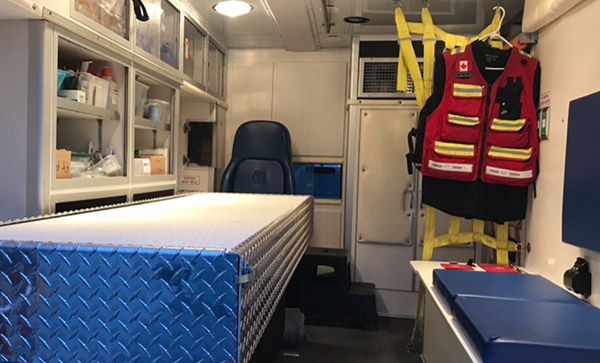 Ambulance Interior Back Stretcher